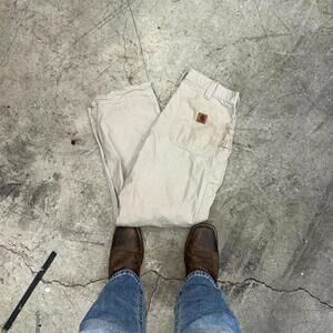 Carhartt Men's Cream and Tan Jeans